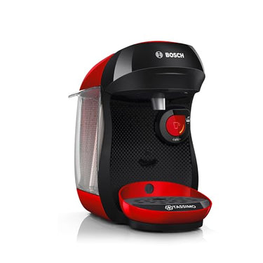 Bosch Tassimo happy friendly Kapselmaschine TAS107E, über 70 Getränke, geeignet für alle Tassen, Abschaltautomatik, nachhaltig, perfekt dosiert, platzsparend, 1400 W, creme/schwarz im Sale